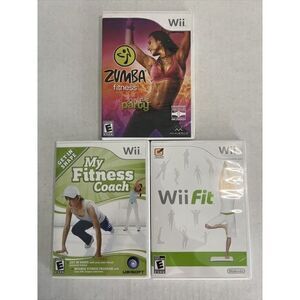Wii Dance/Exercise Lot Of 3 Complete Fit , Fitness coach, Zumba All with Manuals